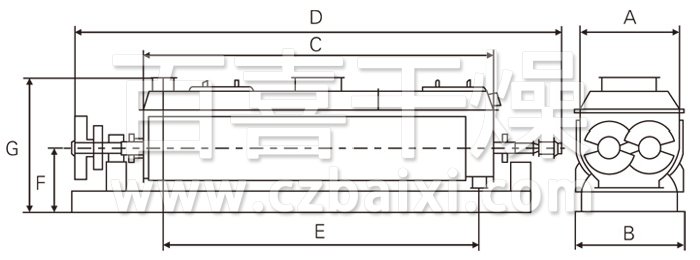 空心槳葉干燥機結(jié)構(gòu)示意圖